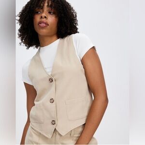 NEW BRIXTON - Retro Vest in Khaki Color